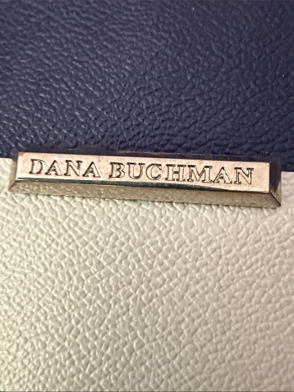 Dana Buchman Navy and White Striped Tote - Picture 2 of 3